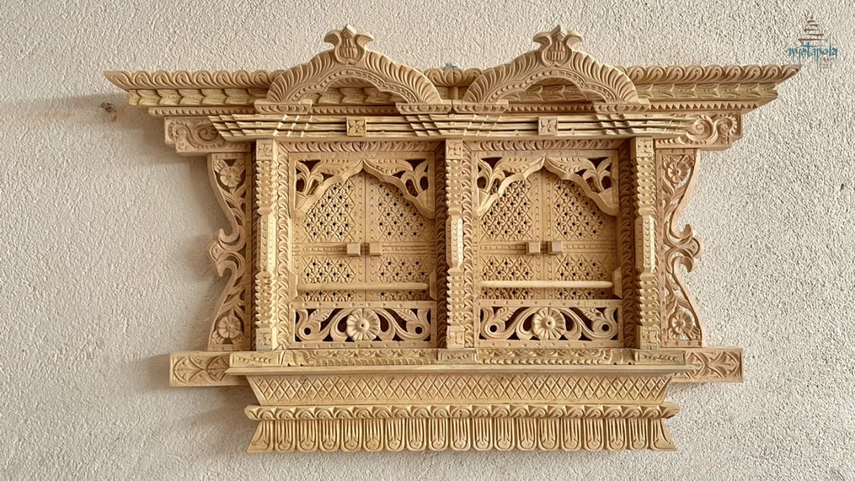 Before finishing stage of woodcarving